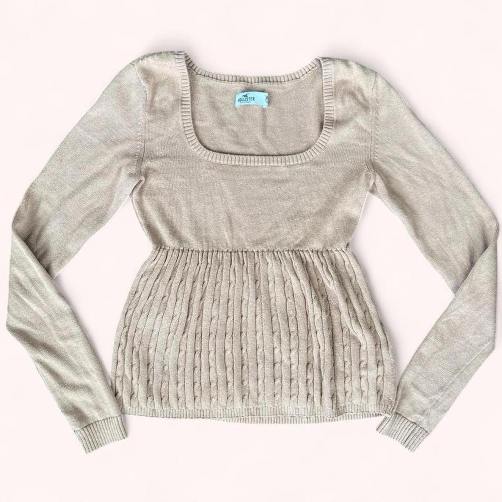 Vintage Y2K Hollister Baby Doll 2010s Sweater Top - Picture 3 of 6